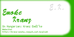 emoke kranz business card